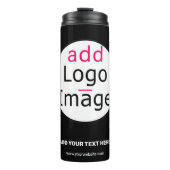 Extravagant Business Chic Logo Black Thermosbeker (Voorkant)