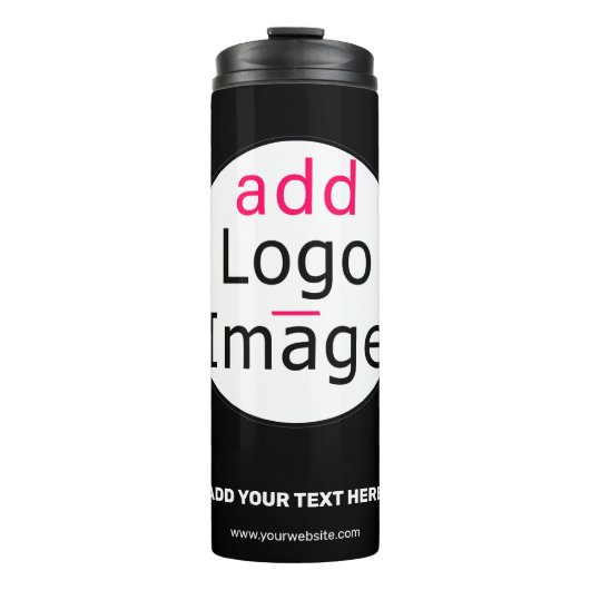 Extravagant Business Chic  Logo Black Thermosbeker (Voorkant)