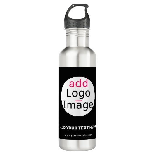 Extravagant Business Chic  Logo Black Waterfles (Voorkant)