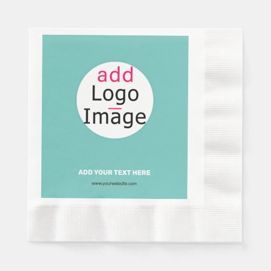 Extravagant Business Custom Logo, vers Mint Hue Servet (Voorkant)
