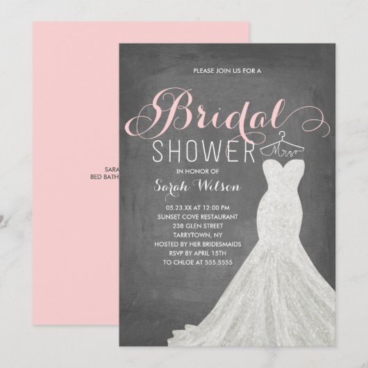 Extravagant dress-alkbord | Vrijgezellenfeest Kaart (Voorkant / Achterkant)