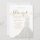 Extravagant Dress Gold | Bridal Shower-uitnodiging Kaart (Voorkant)