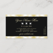 Extravagant Gold Black Sparging Diamonds Luxe Visitekaartje (Achterkant)