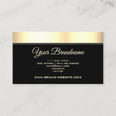 Extravagant Gold Effect Elegant Black Circle Lijst Visitekaartje (Achterkant)