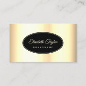 Extravagant Gold Effect Elegant Black Circle Lijst Visitekaartje (Voorkant)