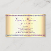 Extravagant goudeffect Paars glitter Sparkle Visitekaartje (Achterkant)