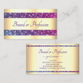 Extravagant goudeffect Paars glitter Sparkle Visitekaartje (Voorkant / Achterkant)