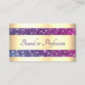 Extravagant goudeffect Paars glitter Sparkle Visitekaartje (Voorkant)