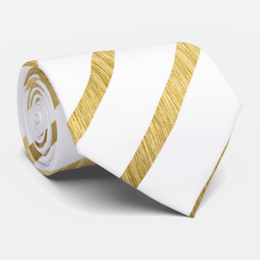 Extravagant gouden strips-ontwerp stropdas (Opgerold)
