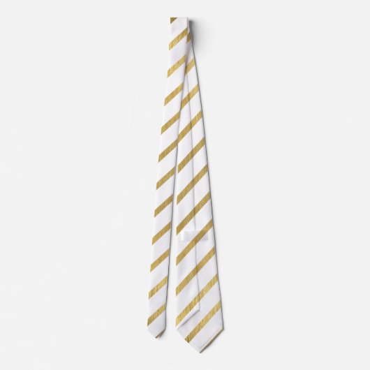Extravagant gouden strips-ontwerp stropdas (Achterkant)