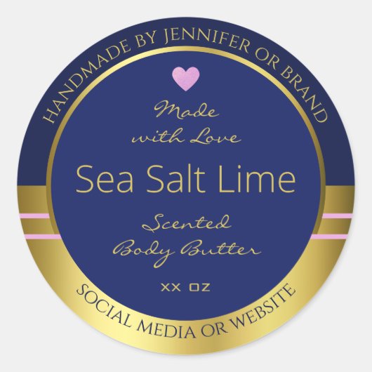 Extravagant Product Verpakking Etiketten Blauw en  (Voorkant)