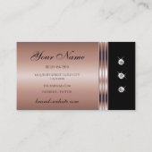 Extravagant Roos Gold Black Dazzling Rhinestonen Visitekaartje (Achterkant)