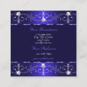Extravagant Royal Blue  Ornamenten met foto Vierkante Visitekaartje (Achterkant)