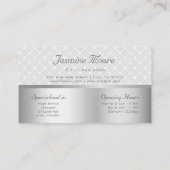 Extravagant Silver Effect Custom Logo - Openingsti Visitekaartje (Achterkant)