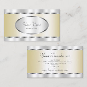 Extravagant Silver en Gold Effect Professional Visitekaartje