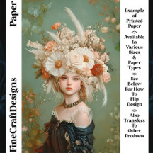 Extravagante Bloemen Hoofdtooi Vrouw CN9 Craft Pap