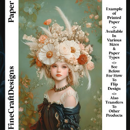 Extravagante Bloemen Hoofdtooi Vrouw CN9 Craft Pap