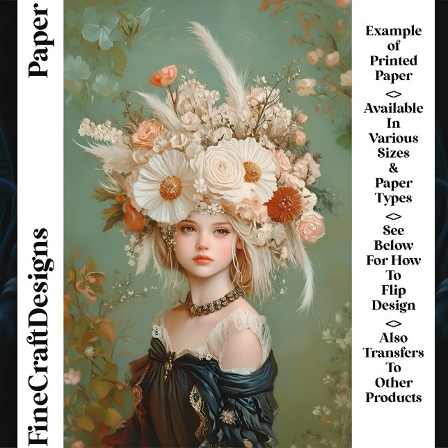 Extravagante Bloemen Hoofdtooi Vrouw CN9 Craft Pap (Creator heeft geüpload)