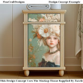 Extravagante Bloemen Hoofdtooi, Vrouw CN9 Decoupag Tissuepapier