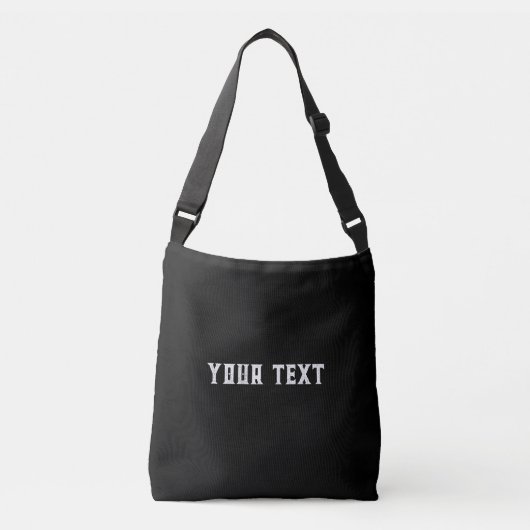 Extravagante Chic Aangepaste Zwart Crossbody Tas (Voorkant)