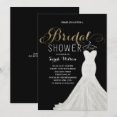 Extravagante jurk met gouden kleur| Vrijgezellenfe Kaart (Voorkant / Achterkant)