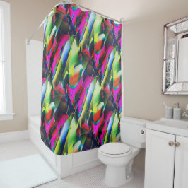 Extravagante kleuren van abstracte en showvormen douchegordijn