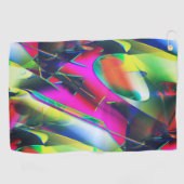 Extravagante kleuren van abstracte en showvormen golfhanddoek (Horizontaal)