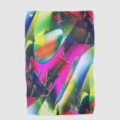 Extravagante kleuren van abstracte en showvormen golfhanddoek (Voorkant)