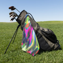 Extravagante kleuren van abstracte en showvormen golfhanddoek