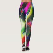 Extravagante kleuren van abstracte en showvormen leggings (Achterkant)