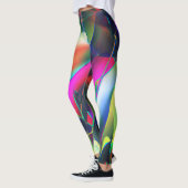Extravagante kleuren van abstracte en showvormen leggings (Links)