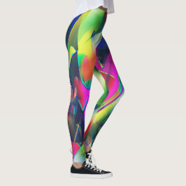 Extravagante kleuren van abstracte en showvormen leggings