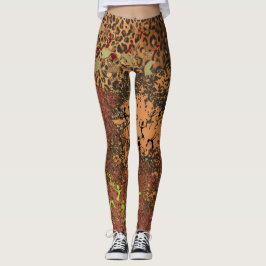 Extravagante Leggings Afrikaanse luipaard