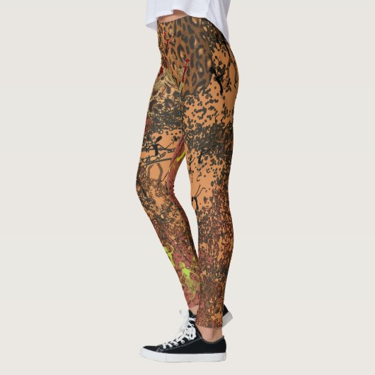 Extravagante Leggings Afrikaanse luipaard (Links)