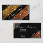 Extravagante lichtgevende gouden Oranje gradiëntgl Visitekaartje (Voorkant / Achterkant)