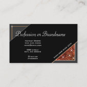 Extravagante lichtgevende gouden Oranje gradiëntgl Visitekaartje (Achterkant)