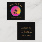 Extravagante Palm Tree Sunset Exotic Landscaping Vierkante Visitekaartje (Voorkant / Achterkant)