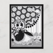 Extravagante Rococo-vrouw Russische Art Nouveau Briefkaart (Voorkant)