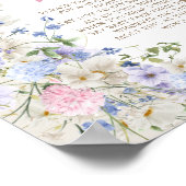 Extravagante waterverf delicaat Zeg niet Baby Poster (Hoek)