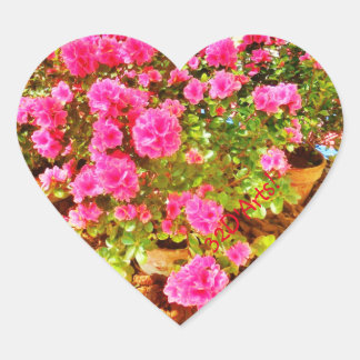 Extravaganza in Roze, Hart Stickers, Glanzend Hart Sticker