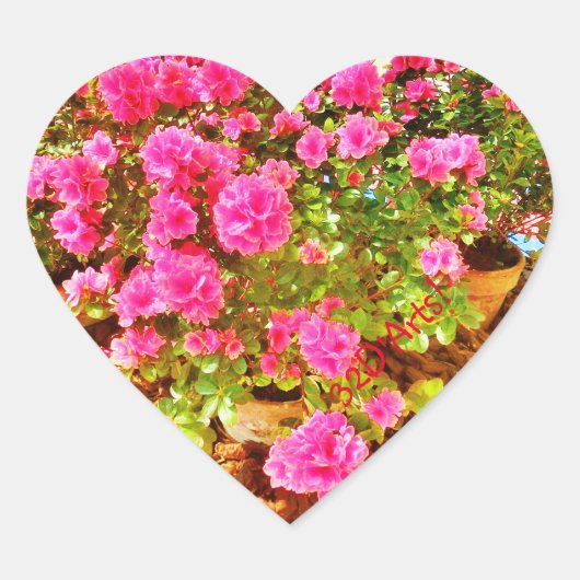 Extravaganza in Roze, Hart Stickers, Glanzend Hart Sticker (Voorkant)