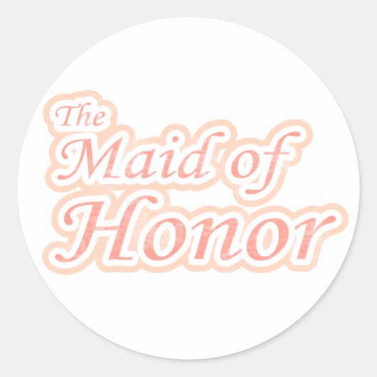 Extravaganza Maid of Honor Ronde Sticker (Voorkant)