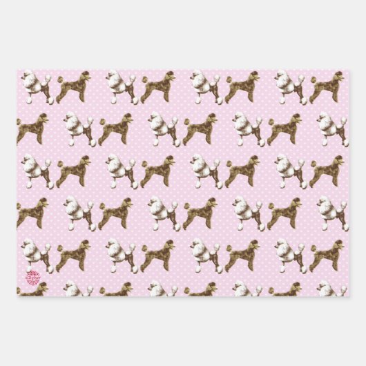 extravantes Taubendekor , Bambi und Pudelmuster Inpakpapier Vel (Voorkant 2)