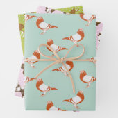 extravantes Taubendekor , Bambi und Pudelmuster Inpakpapier Vel (In situ)