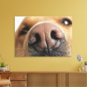Extreem dichtbij een hondenneus. canvas afdruk (Insitu (Woonkamer))