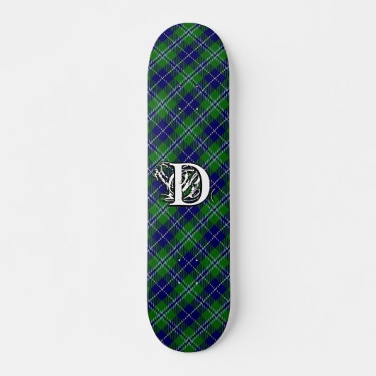 Extreem Douglas Clan Tartan Monogram Persoonlijk Skateboard (Voorkant)