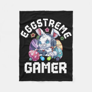 Extreem gamer Pasen videogame shirt voor kinderen Fleece Deken