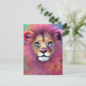 Extreem gedetailleerd volledig portret van een plu briefkaart (Staand voorkant)