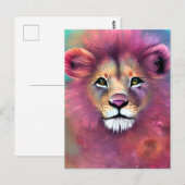 Extreem gedetailleerd volledig portret van een plu briefkaart (Voorkant / Achterkant)