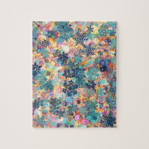 Extreem gemengd ontwerp met sneeuwvlokken legpuzzel